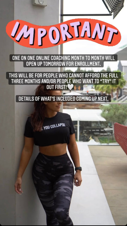 1:1 Online Coaching (month to month)